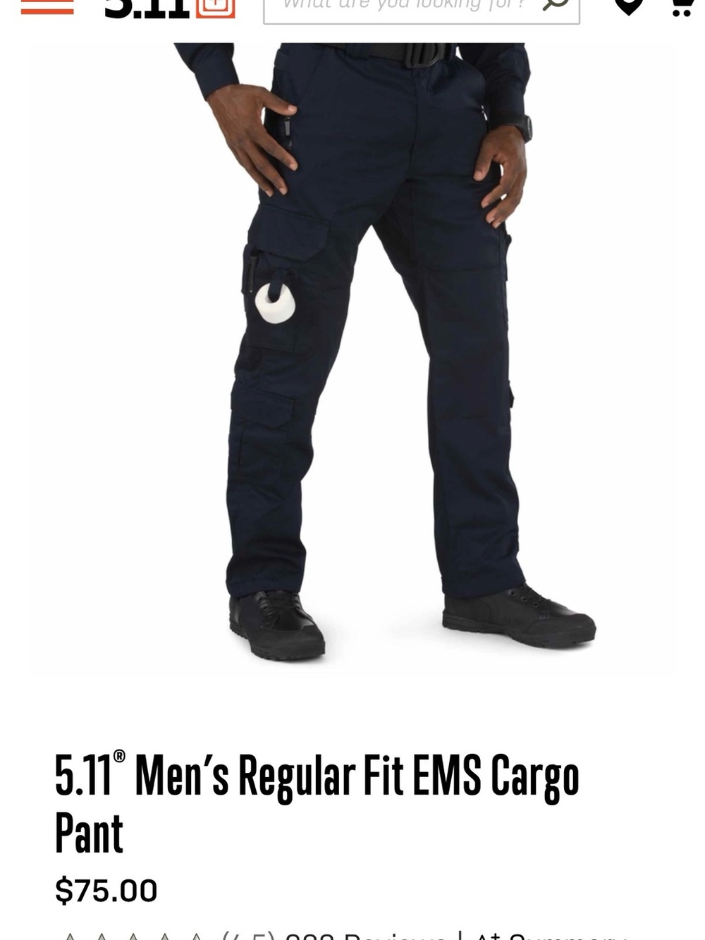 5.11 Tactical Men's Regular Fit EMS Cargo Pant - Navy